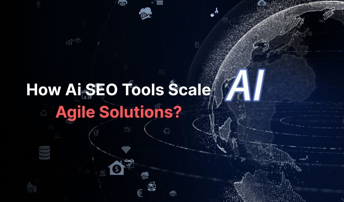 Digital globe with AI text overlay representing automation, speed, and data-driven strategies - How AI SEO Tools Scale Agile Solutions for faster, smarter search optimization